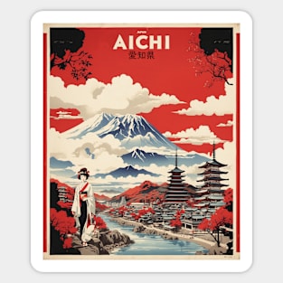 Aichi Japan Vintage Poster Tourism Sticker